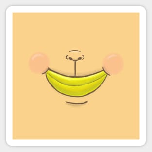 Monkey Banana Mouth Mask Sticker